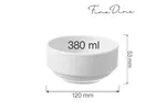 Miska sztaplowana Bianco 380 ml, 120 mm Fine Dine 799451