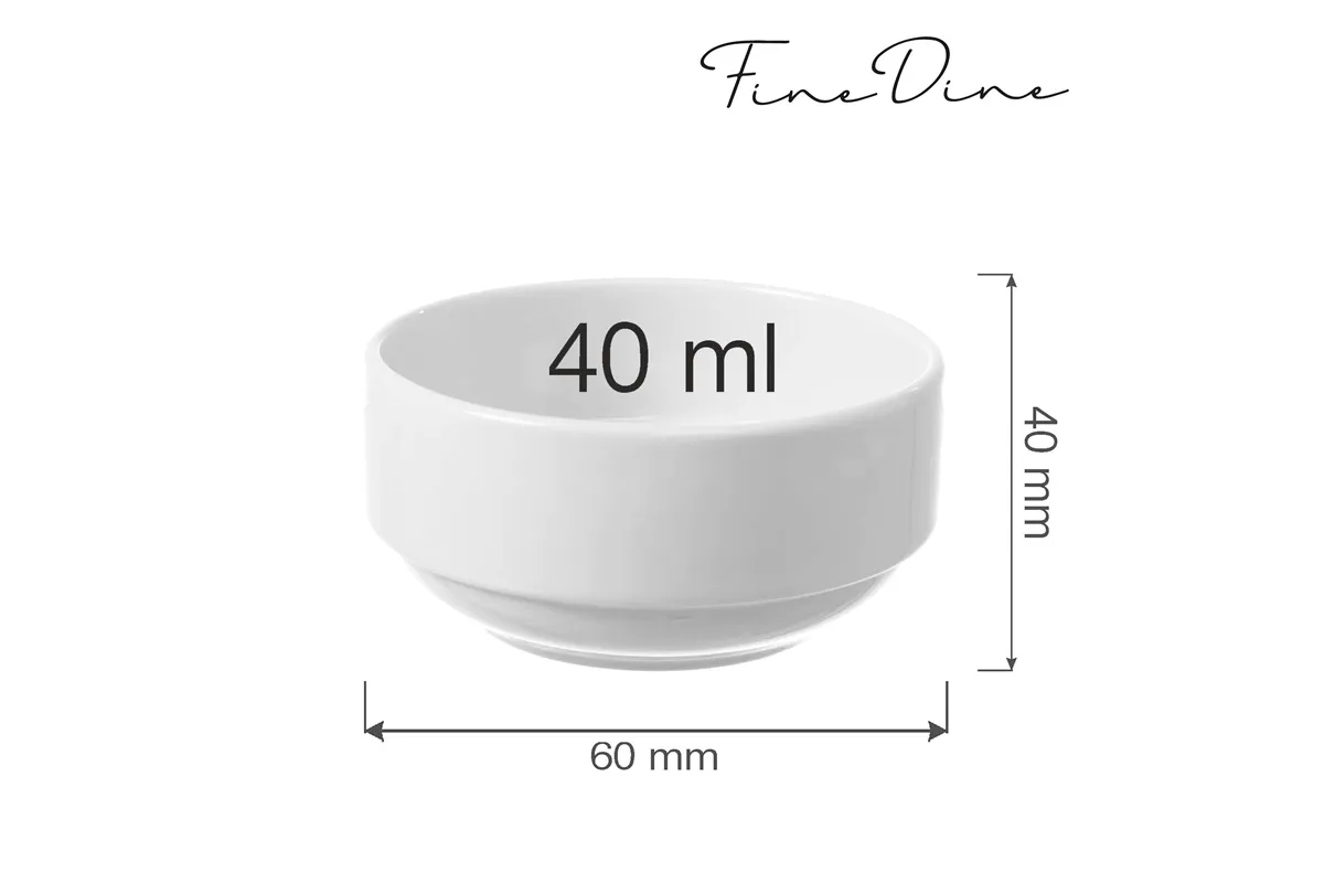 Miseczka sztaplowana Bianco 40 ml, 60 mm Fine Dine 774328