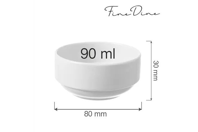 Miseczka sztaplowana Bianco 90 ml, 80 mm Fine Dine 774335 Miseczka sztaplowana Bianco 90 ml, 80 mm Fine Dine 774335