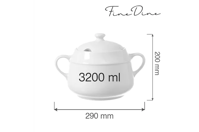 Waza do zupy Bianco 3200 ml Fine Dine 799345 Waza do zupy Bianco 3200 ml Fine Dine 799345