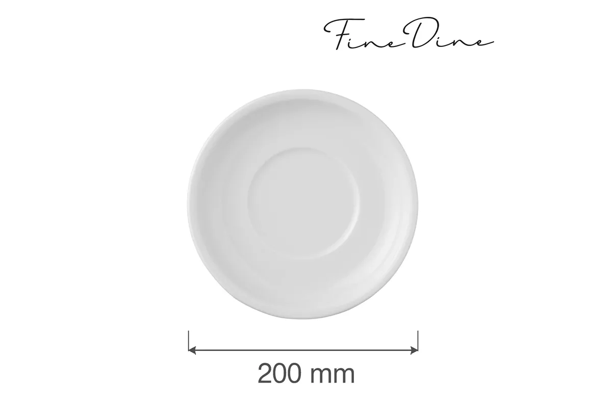 Spodek do sosjerki Bianco 200 mm Fine Dine 799192