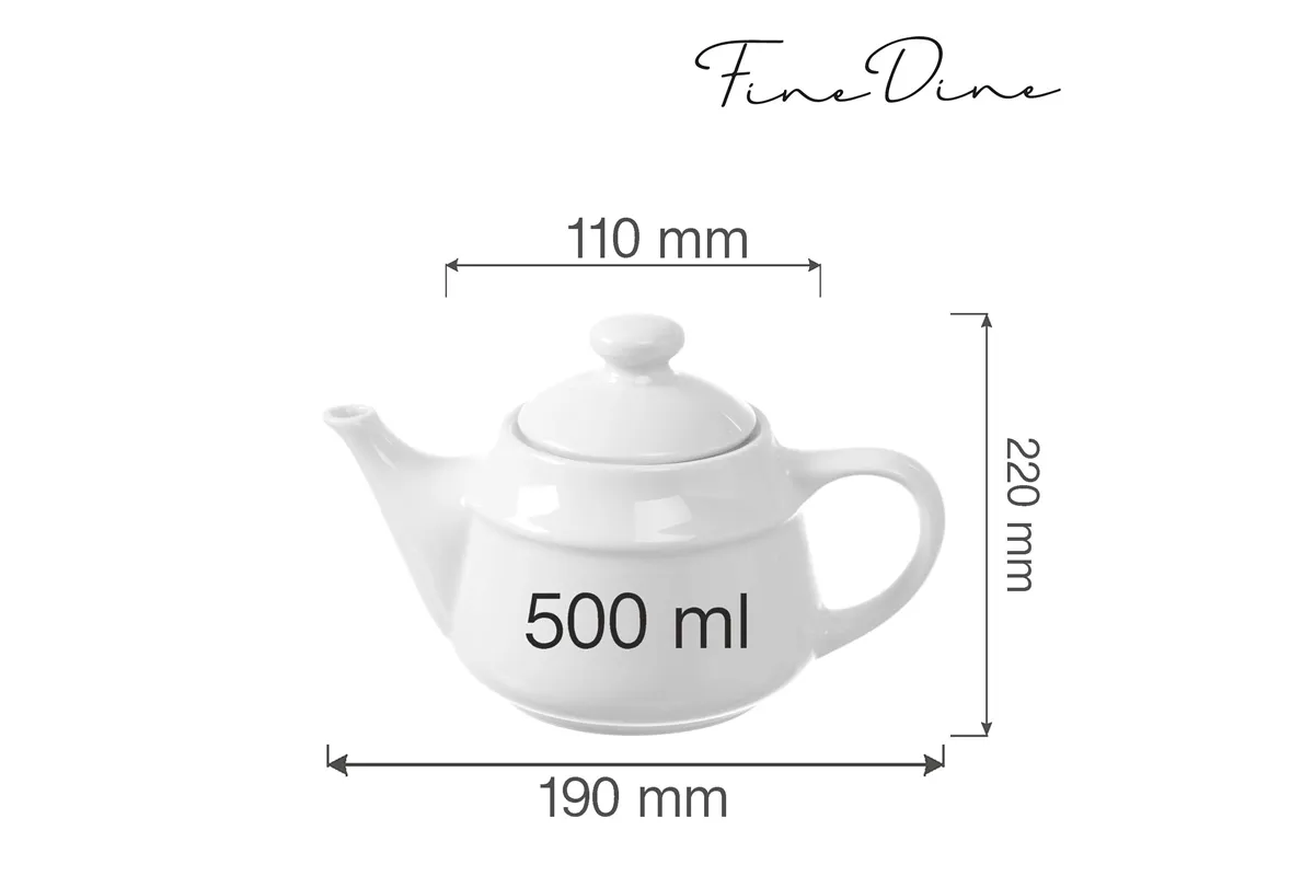 Dzbanek do herbaty Bianco 500 ml Fine Dine 799314