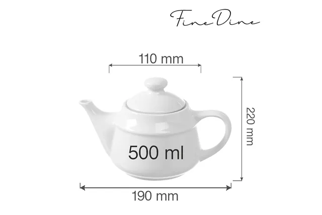 Dzbanek do herbaty Bianco 500 ml Fine Dine 799314 Dzbanek do herbaty Bianco 500 ml Fine Dine 799314
