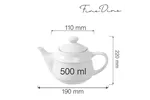 Dzbanek do herbaty Bianco 500 ml Fine Dine 799314