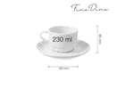 Filiżanka sztaplowana ze spodkiem Bianco 230 ml Fine Dine 799352