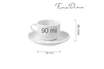 Filiżanka sztaplowana ze spodkiem  Bianco 90 ml Fine Dine 799376