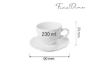 Filiżanka elegancka ze spodkiem Bianco 230 ml Fine Dine 770160
