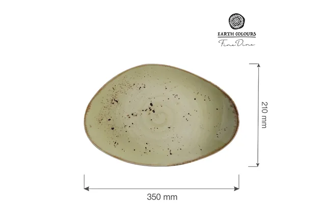 Talerz o organicznym kształcie Olive 350x210 mm Fine Dine 778036 Talerz o organicznym kształcie Olive 350x210 mm Fine Dine 778036