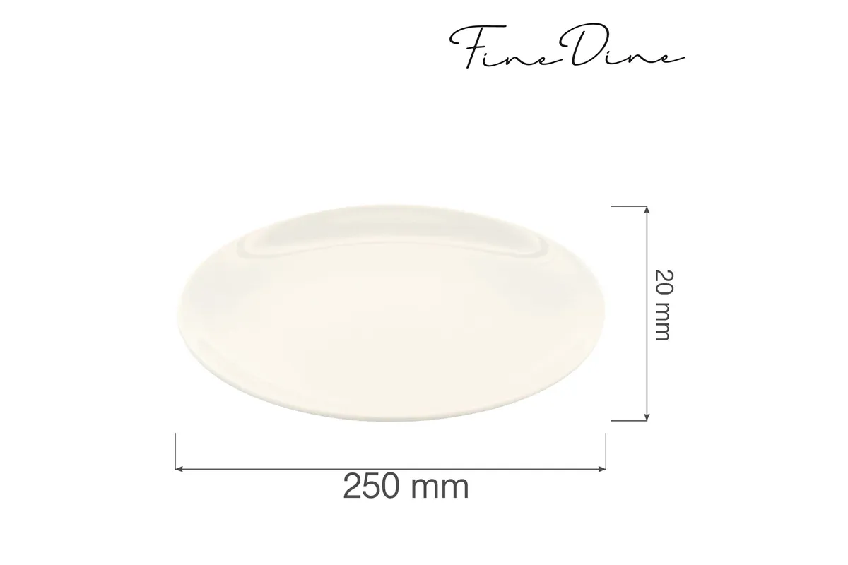 Talerz bez rantu Crema 250 mm Fine Dine 774960