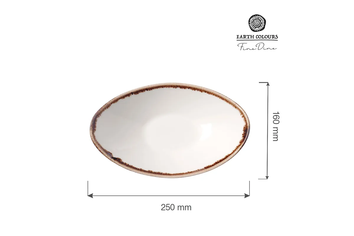 Miska łódka Vanilla 250x160 mm Fine Dine 781180