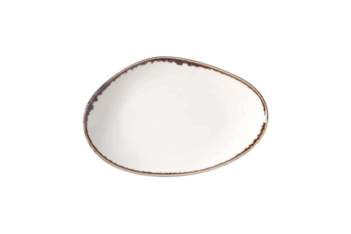 Talerz o organicznym kształcie Vanilla 350x210 mm Fine Dine 781227