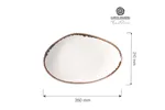 Talerz o organicznym kształcie Vanilla 350x210 mm Fine Dine 781227
