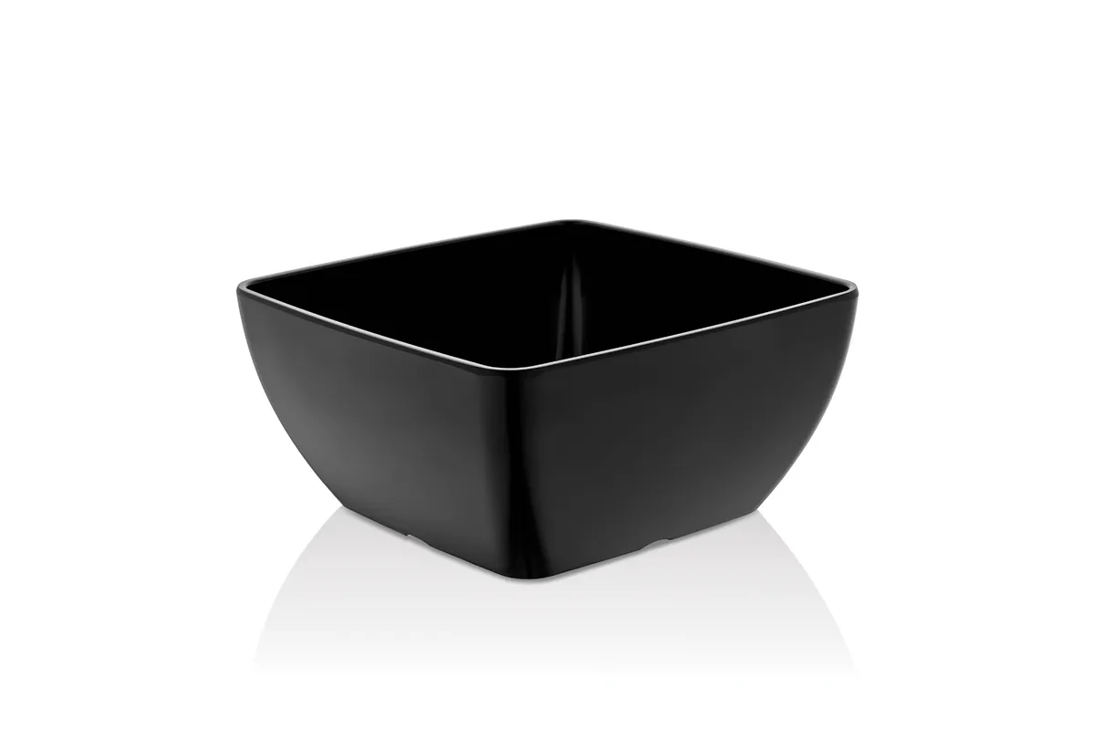 Miska kwadratowa z melaminy do ekspozytora 171578, czarna, 125x125x(h)65 mm Fine Dine 779583