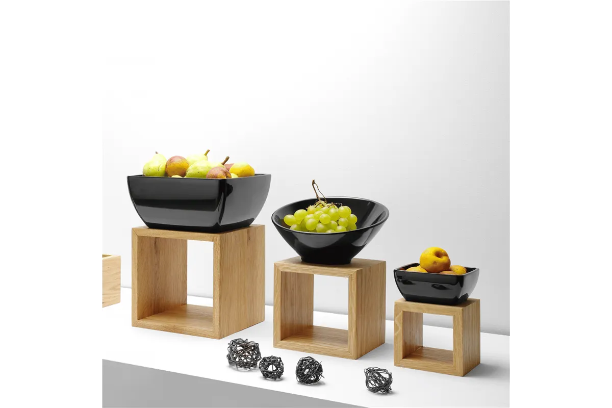 Miska kwadratowa z melaminy do ekspozytora 171578, czarna, 125x125x(h)65 mm Fine Dine 779583