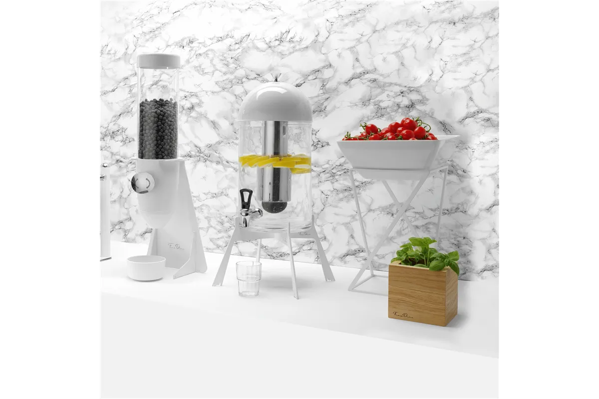 Miska kwadratowa z melaminy do ekspozytora 171578, biała, 125x125x(h)65 mm Fine Dine 779620