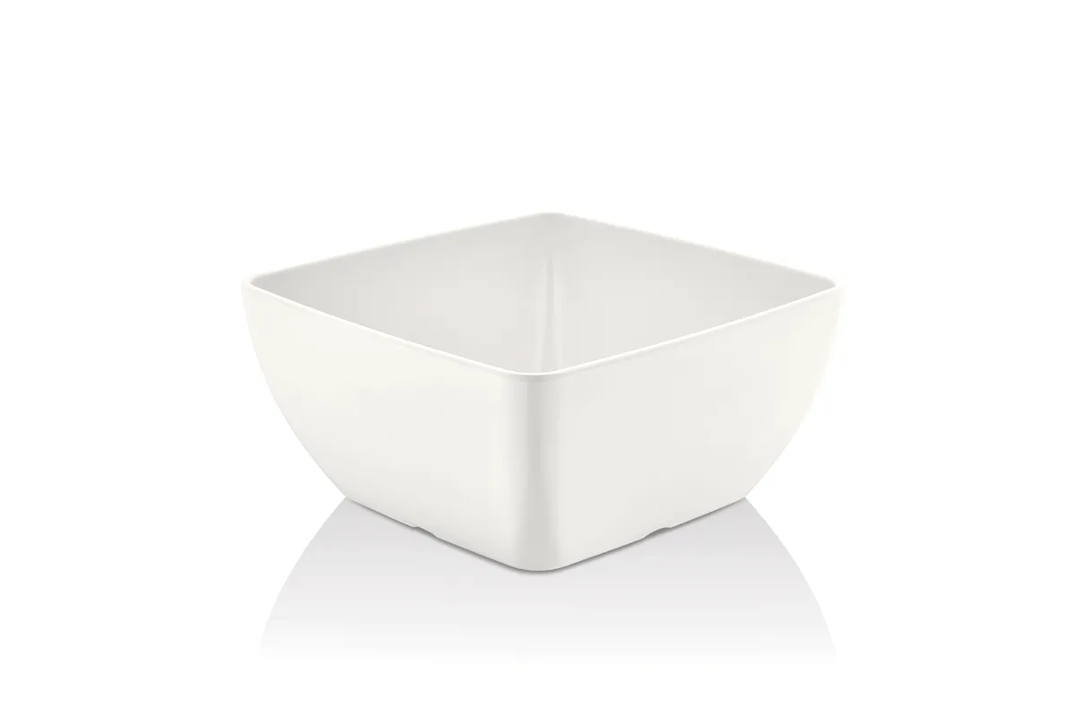 Miska kwadratowa z melaminy do ekspozytora 171554, biała, 190x190x(h)90 mm Fine Dine 779637