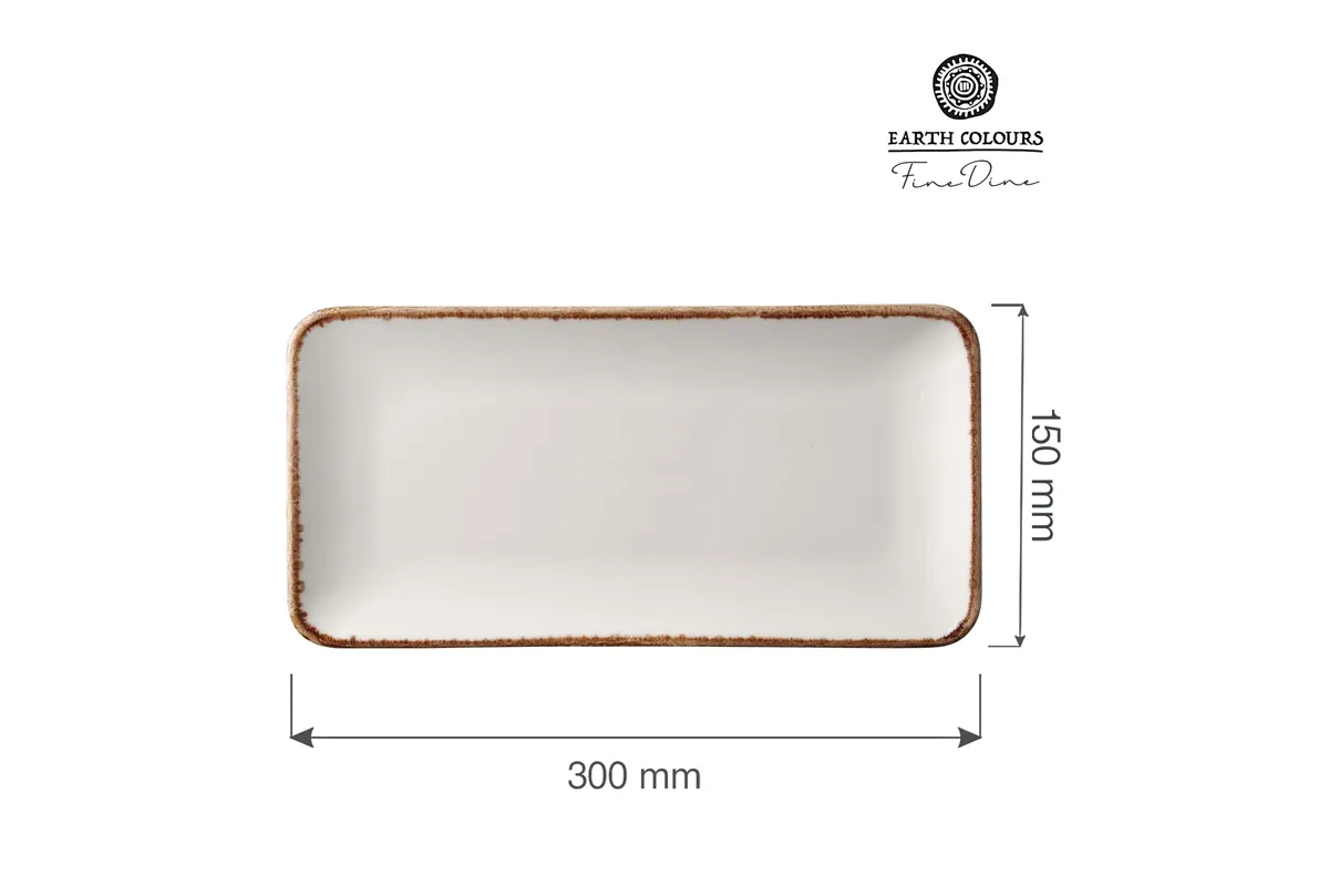 Talerz prostokątny Vanilla, 300x150 mm Fine Dine 769638