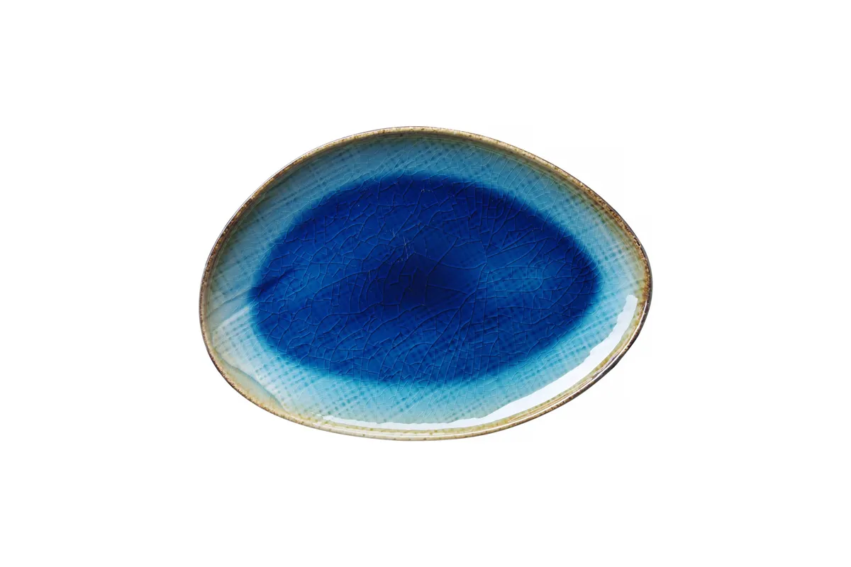 Talerz o organicznym kształcie Lazur, 270x190mm Fine Dine 769799