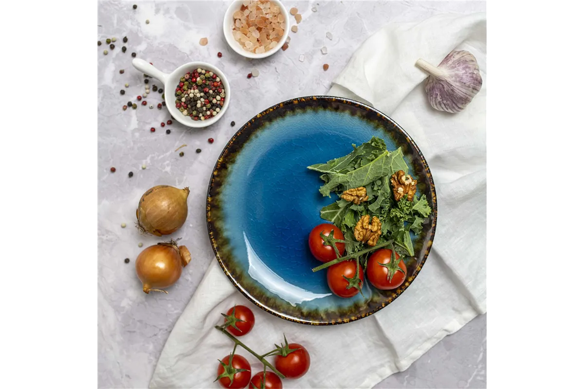 Talerz o organicznym kształcie Lazur, 270x190mm Fine Dine 769799