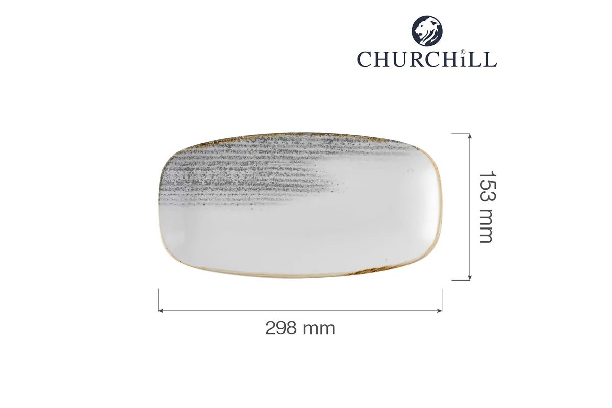 Talerz prostokątny Homespun Accents Jasper Grey 298x153 mm Churchill HAJGXO111
