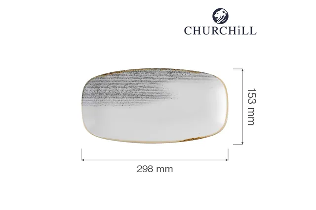 Talerz prostokątny Homespun Accents Jasper Grey 298x153 mm Churchill HAJGXO111 Talerz prostokątny Homespun Accents Jasper Grey 298x153 mm Churchill HAJGXO111