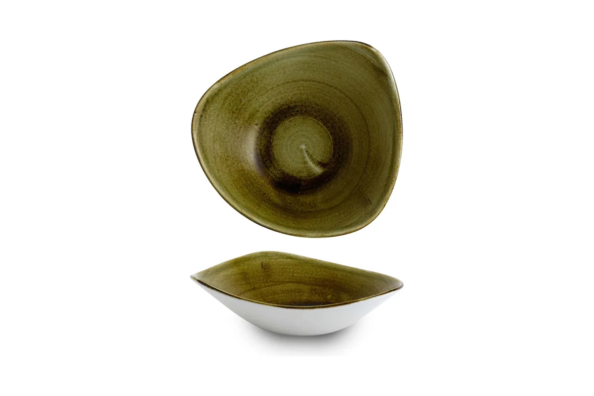 Miska trójkątna Stonecast Plume Green 153 mm Churchill PLGRTRB91