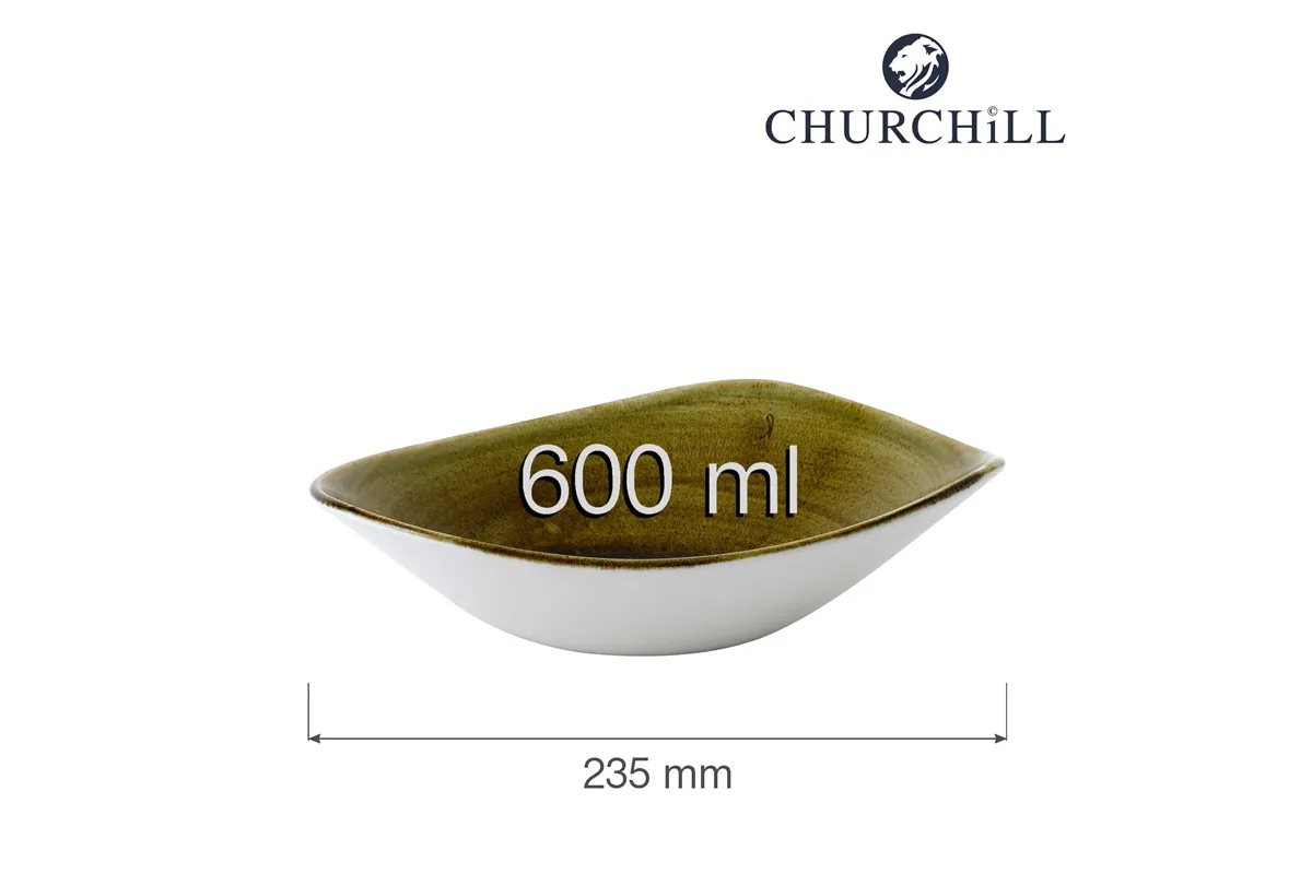 Miska trójkątna Stonecast Plume Green 153 mm Churchill PLGRTRB91