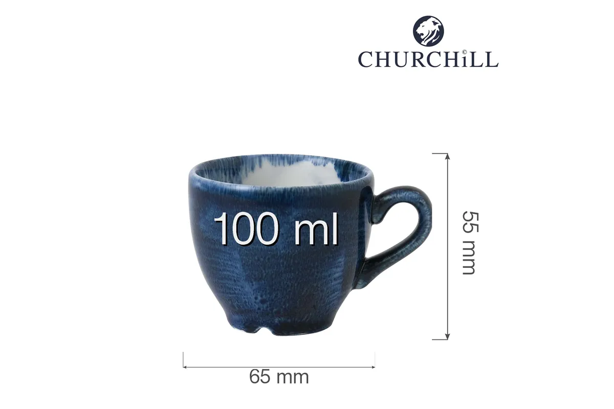 Filiżanka espresso Stonecast Plume Ultramarine 100 ml Churchill PLULCEB91