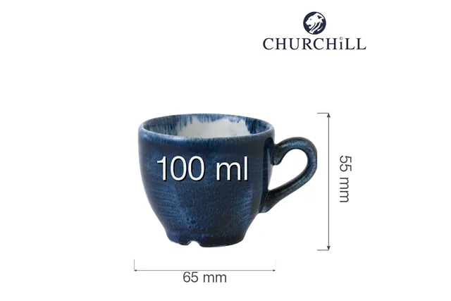 Filiżanka espresso Stonecast Plume Ultramarine 100 ml Churchill PLULCEB91 Filiżanka espresso Stonecast Plume Ultramarine 100 ml Churchill PLULCEB91