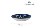 Miska coupe Stonecast Plume Ultramarine 248 mm Churchill PLULEVB91