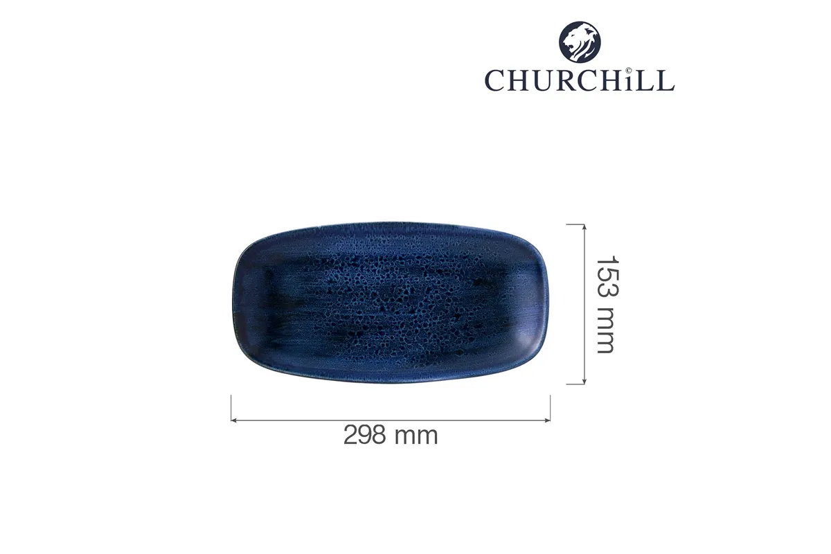 Talerz prostokątny Stonecast Plume Ultramarine 298x153 mm Churchill PLULXO111