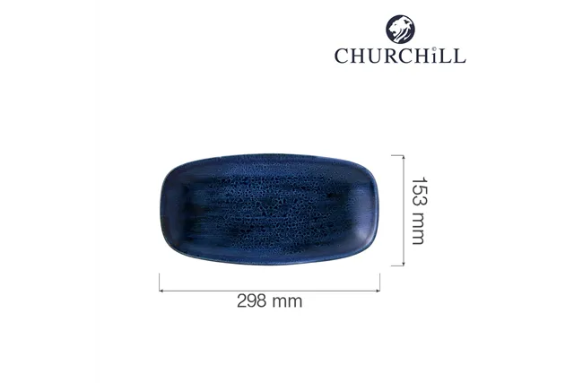 Talerz prostokątny Stonecast Plume Ultramarine 298x153 mm Churchill PLULXO111 Talerz prostokątny Stonecast Plume Ultramarine 298x153 mm Churchill PLULXO111