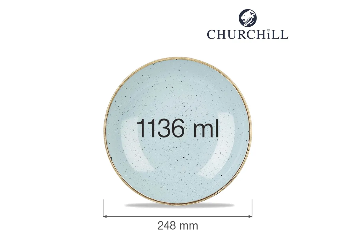 Miska coupe Stonecast Duck Egg Blue 1136 ml Churchill SDESEVB91