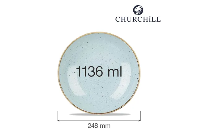 Miska coupe Stonecast Duck Egg Blue 1136 ml Churchill SDESEVB91 Miska coupe Stonecast Duck Egg Blue 1136 ml Churchill SDESEVB91