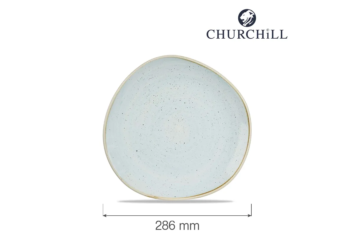 Talerz płytki o organicznym kształcie Stonecast Duck Egg Blu 286 mm Churchill SDESOG111