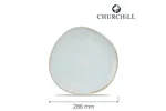 Talerz płytki o organicznym kształcie Stonecast Duck Egg Blu 286 mm Churchill SDESOG111