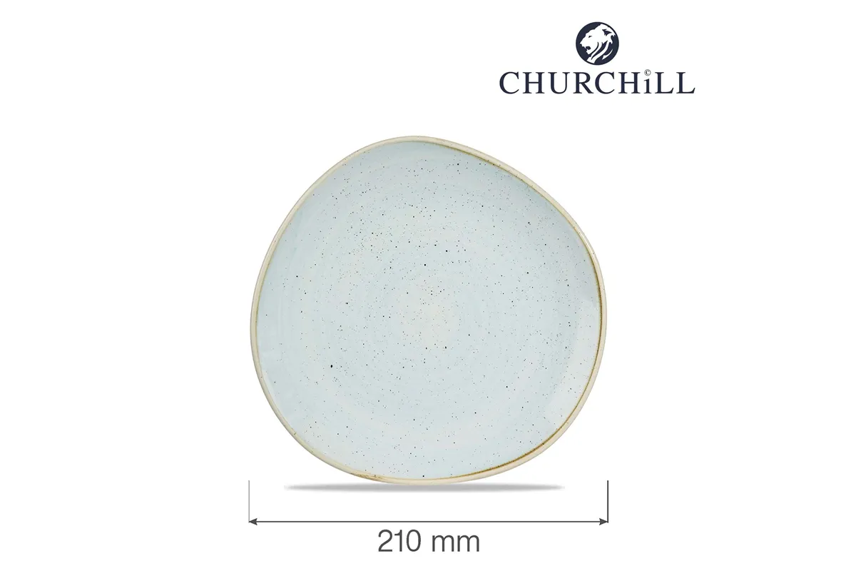 Talerz płytki o organicznym kształcie Stonecast Duck Egg Blu 210 mm Churchill SDESOG81