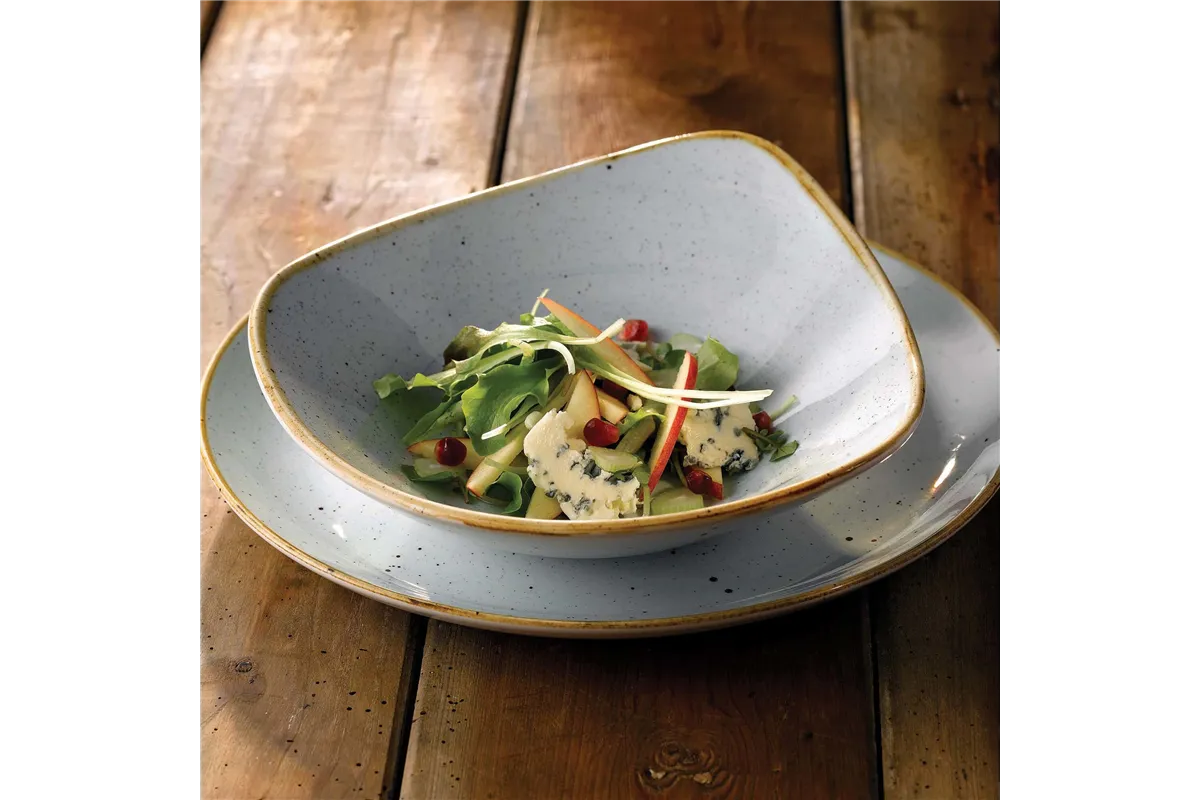 Talerz płytki o organicznym kształcie Stonecast Duck Egg Blu 210 mm Churchill SDESOG81