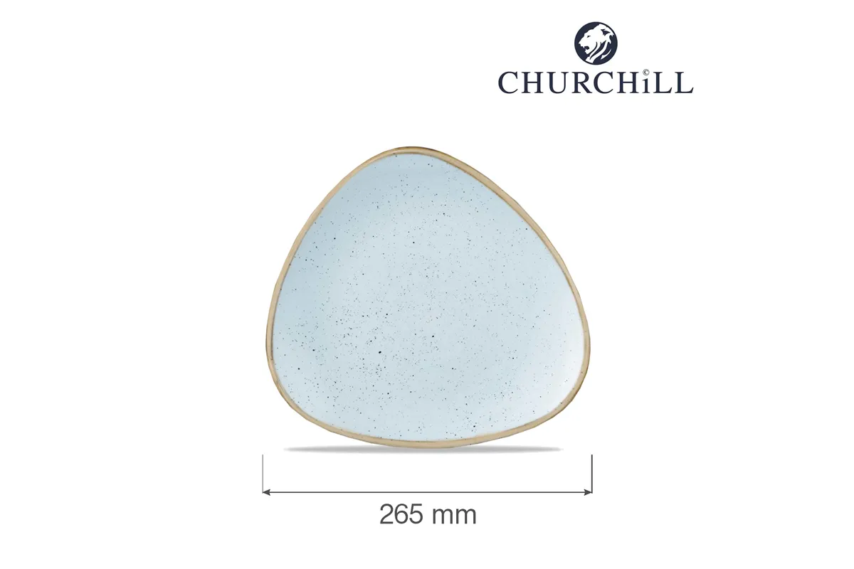 Talerz trójkątny Stonecast Duck Egg Blue 265 mm Churchill SDESTR101