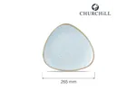 Talerz trójkątny Stonecast Duck Egg Blue 265 mm Churchill SDESTR101