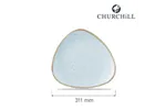 Talerz trójkątny Stonecast Duck Egg Blue 311 mm Churchill SDESTR121