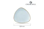 Talerz trójkątny Stonecast Duck Egg Blue 229 mm Churchill SDESTR91