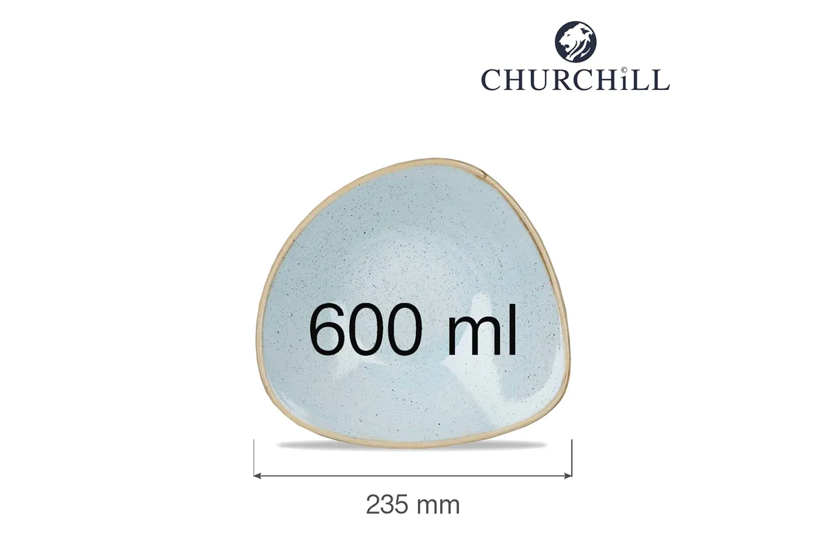 Miska trójkątna Stonecast Duck Egg Blue 600 ml Churchill SDESTRB91