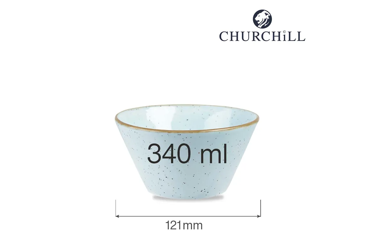 Miska konikalna Stonecast Duck Egg Blue 340 ml, 121 mm Churchill SDESZE121