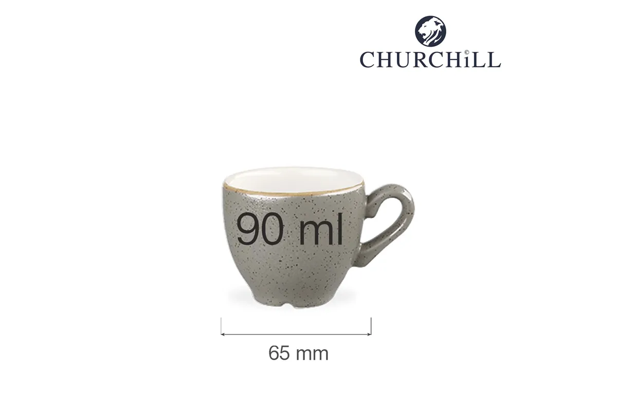 Filiżanka do espresso Stonecast Peppercorn Grey 90 ml Churchill SPGSCEB91