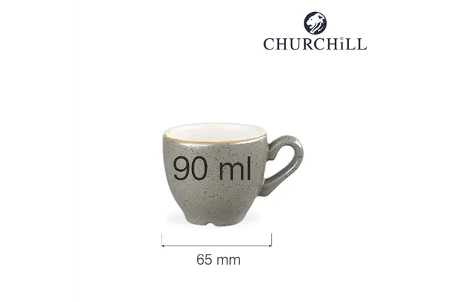 Filiżanka do espresso Stonecast Peppercorn Grey 90 ml Churchill SPGSCEB91 Filiżanka do espresso Stonecast Peppercorn Grey 90 ml Churchill SPGSCEB91