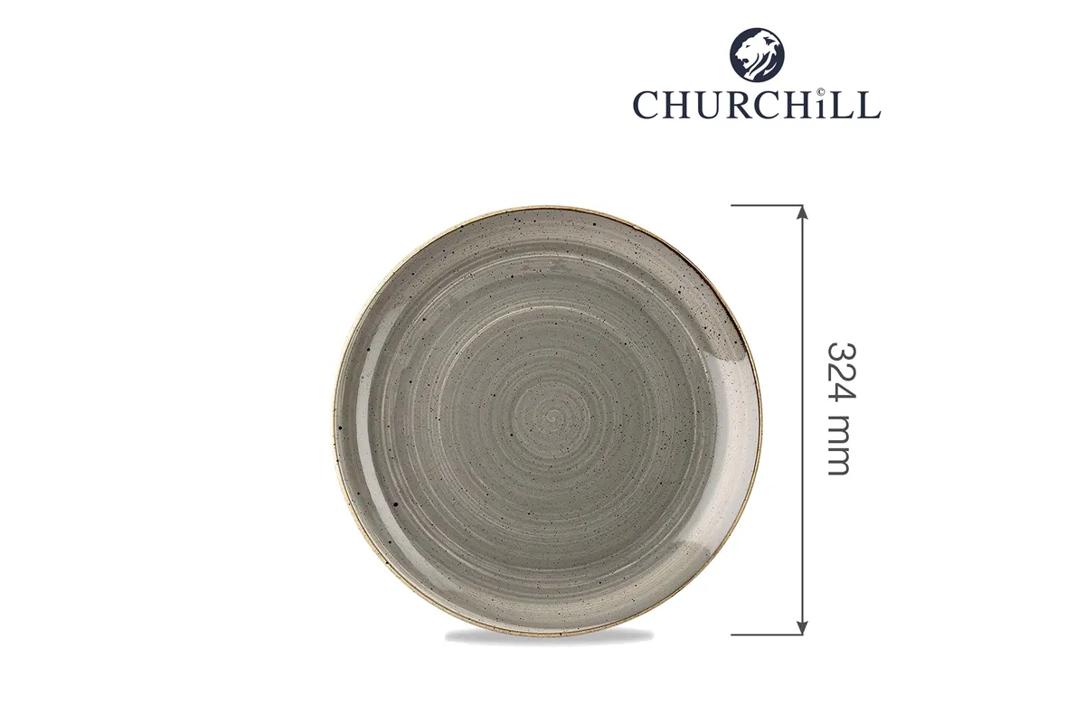 Talerz płytki Stonecast Peppercorn Grey 324 mm Churchill SPGSEV121
