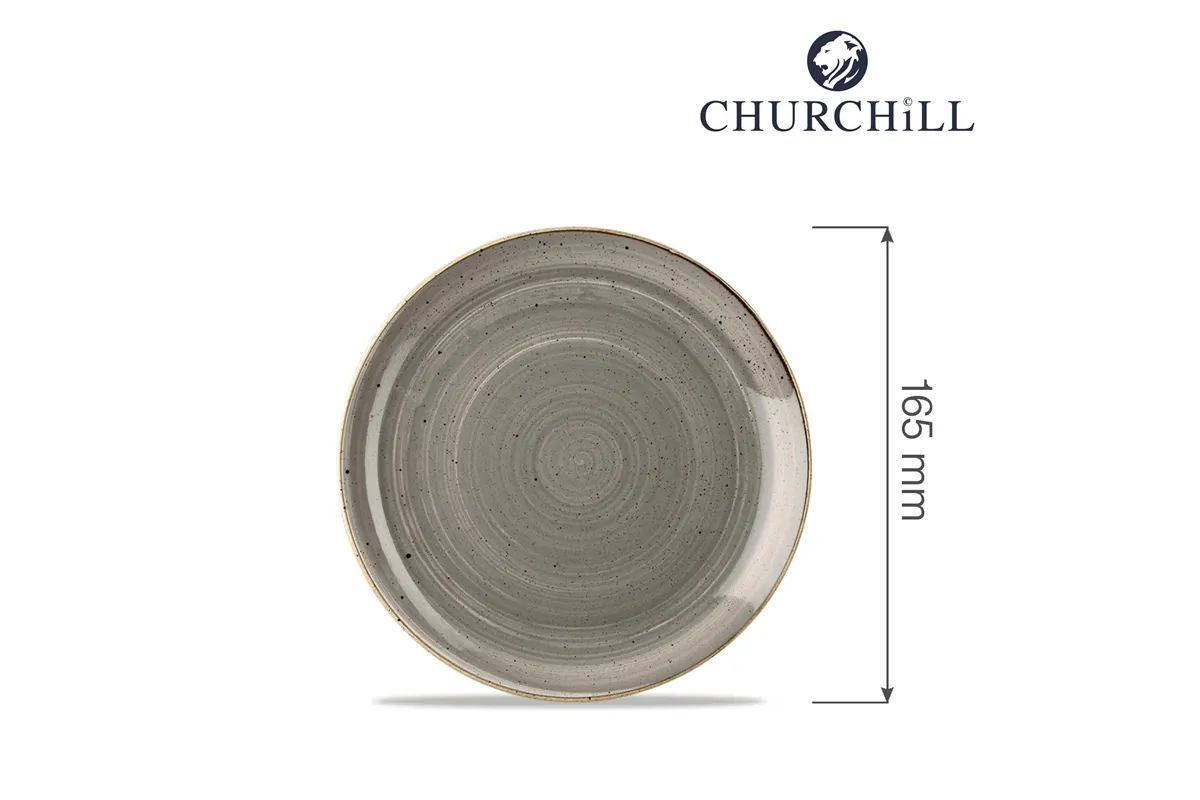 Talerz płytki Stonecast Grey 165 mm Churchill SPGSEVP61