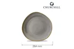 Talerz płytki o organicznym ksztalcie Stonecast Peppercorn Grey 264 mm Churchill SPGSOG101