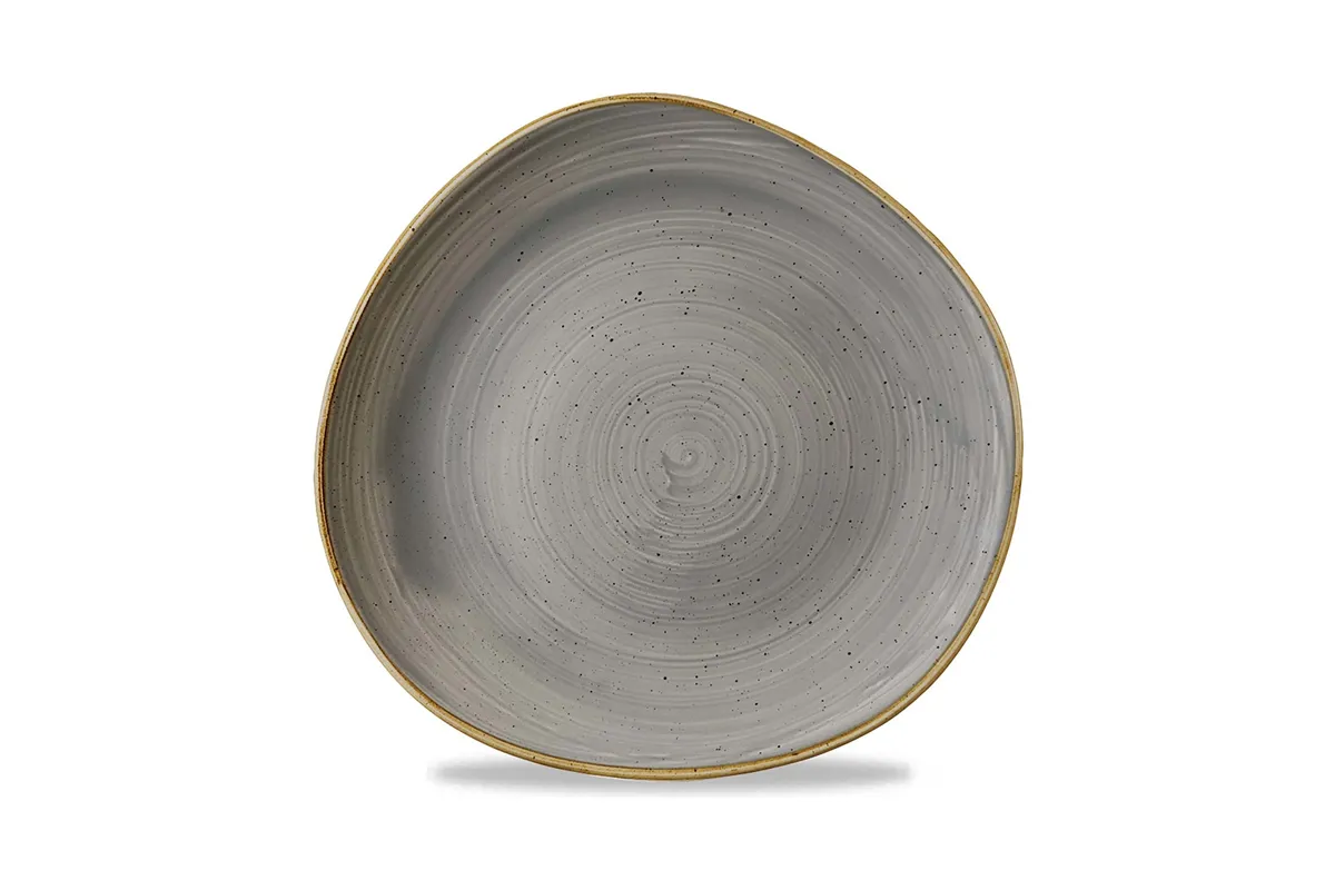 Talerz płytki o organicznym ksztalcie Stonecast Peppercorn Grey 210 mm Churchill SPGSOG81